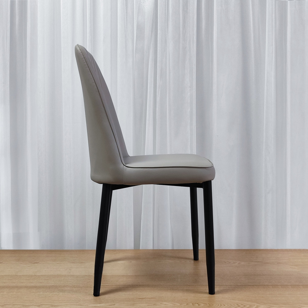 Стул металлический Baizheng 87×53×45 см, искусственная кожа, серый, до 150 кг