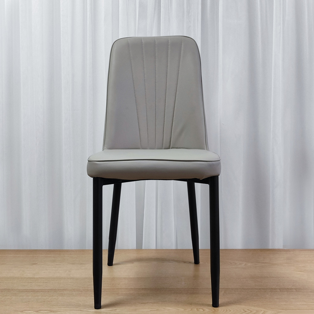Стул металлический Baizheng 87×53×45 см, искусственная кожа, серый, до 150 кг