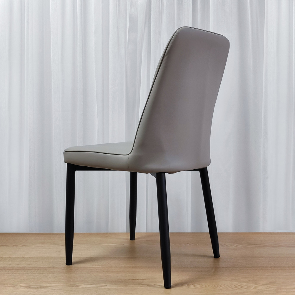 Стул металлический Baizheng 87×53×45 см, искусственная кожа, серый, до 150 кг