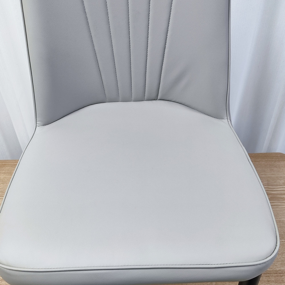 Стул металлический Baizheng 87×53×45 см, искусственная кожа, серый, до 150 кг