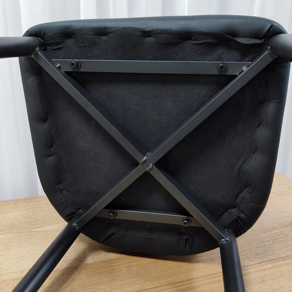 Стул металлический Baizheng 87×47×46 см, искусственная кожа, серый, до 150 кг