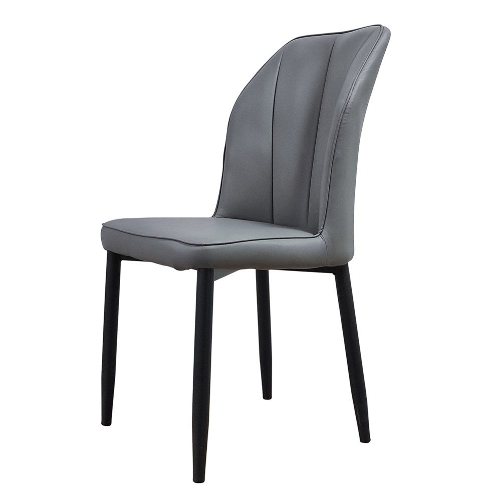 Стул металлический Baizheng 89×43×45 см, искусственная кожа, серый, до 150 кг