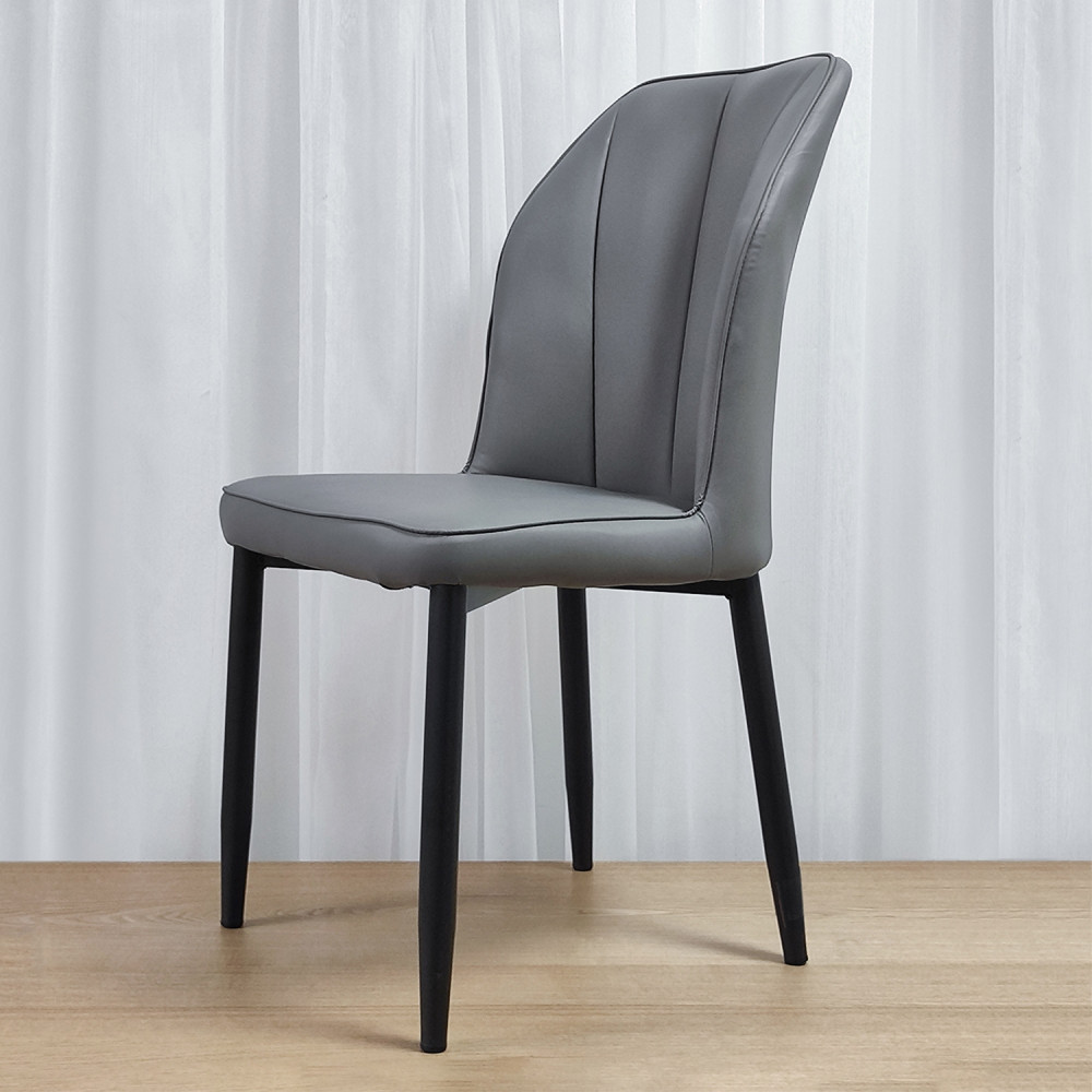 Стул металлический Baizheng 89×43×45 см, искусственная кожа, серый, до 150 кг