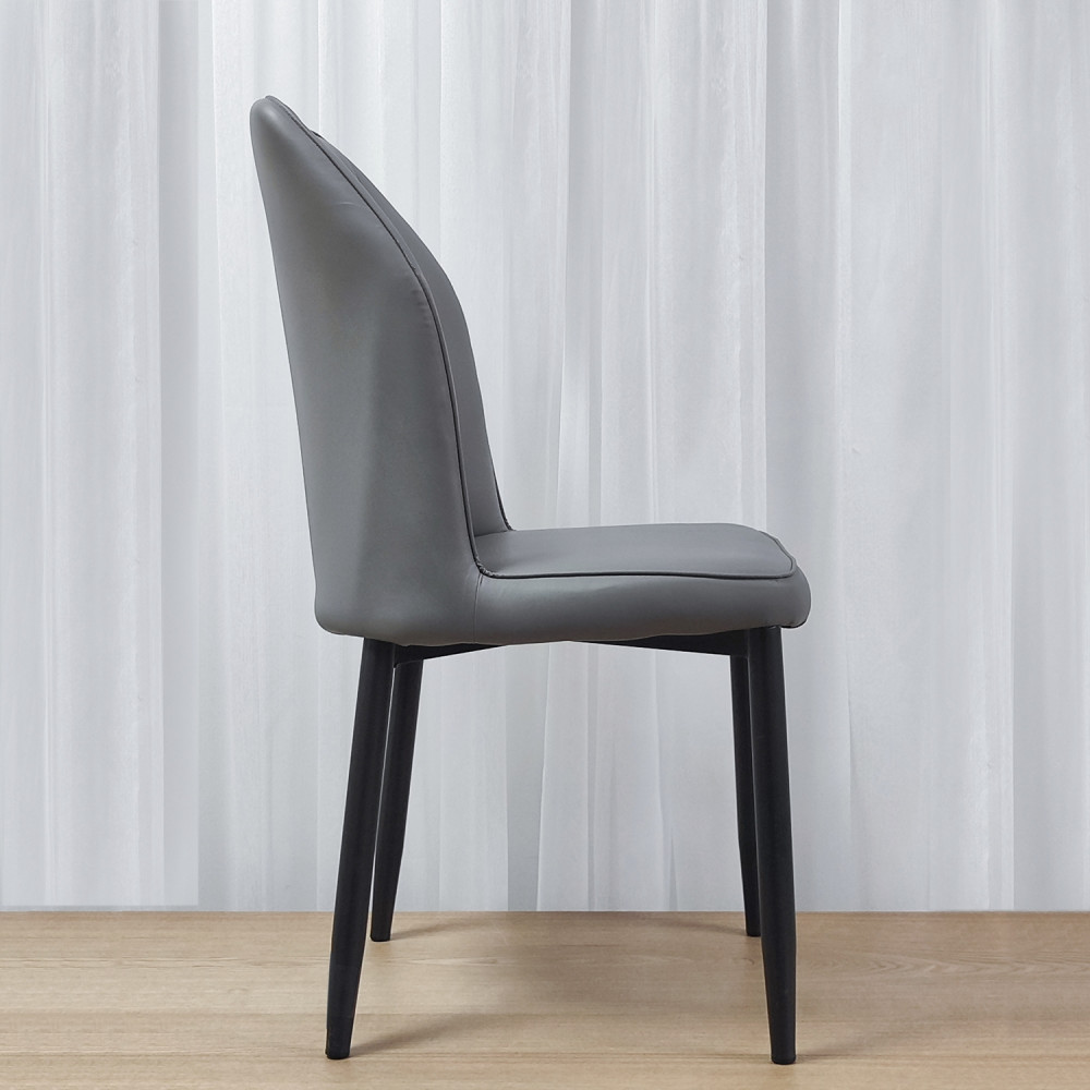 Стул металлический Baizheng 89×43×45 см, искусственная кожа, серый, до 150 кг