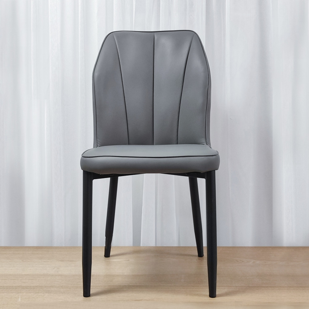 Стул металлический Baizheng 89×43×45 см, искусственная кожа, серый, до 150 кг