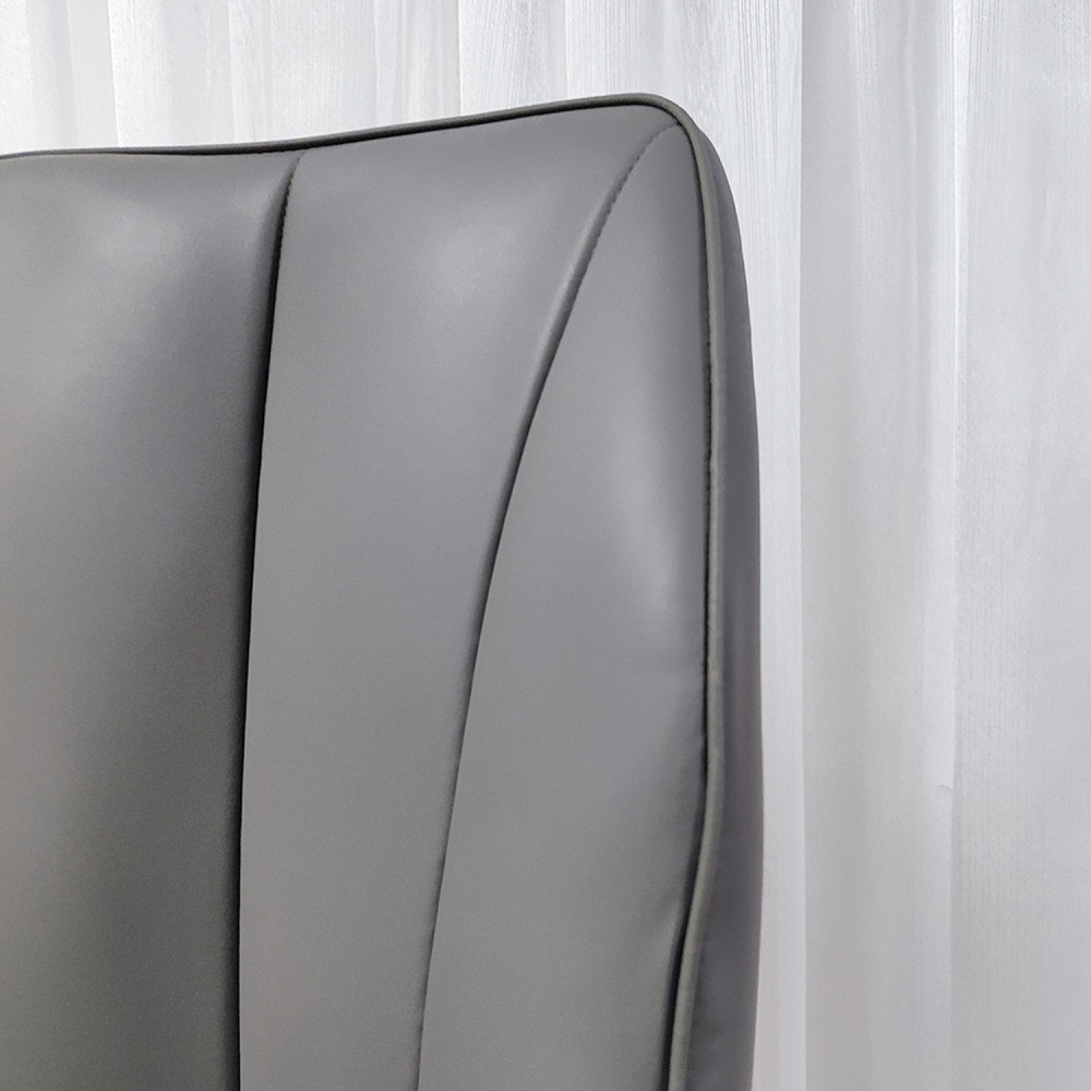 Стул металлический Baizheng 89×43×45 см, искусственная кожа, серый, до 150 кг