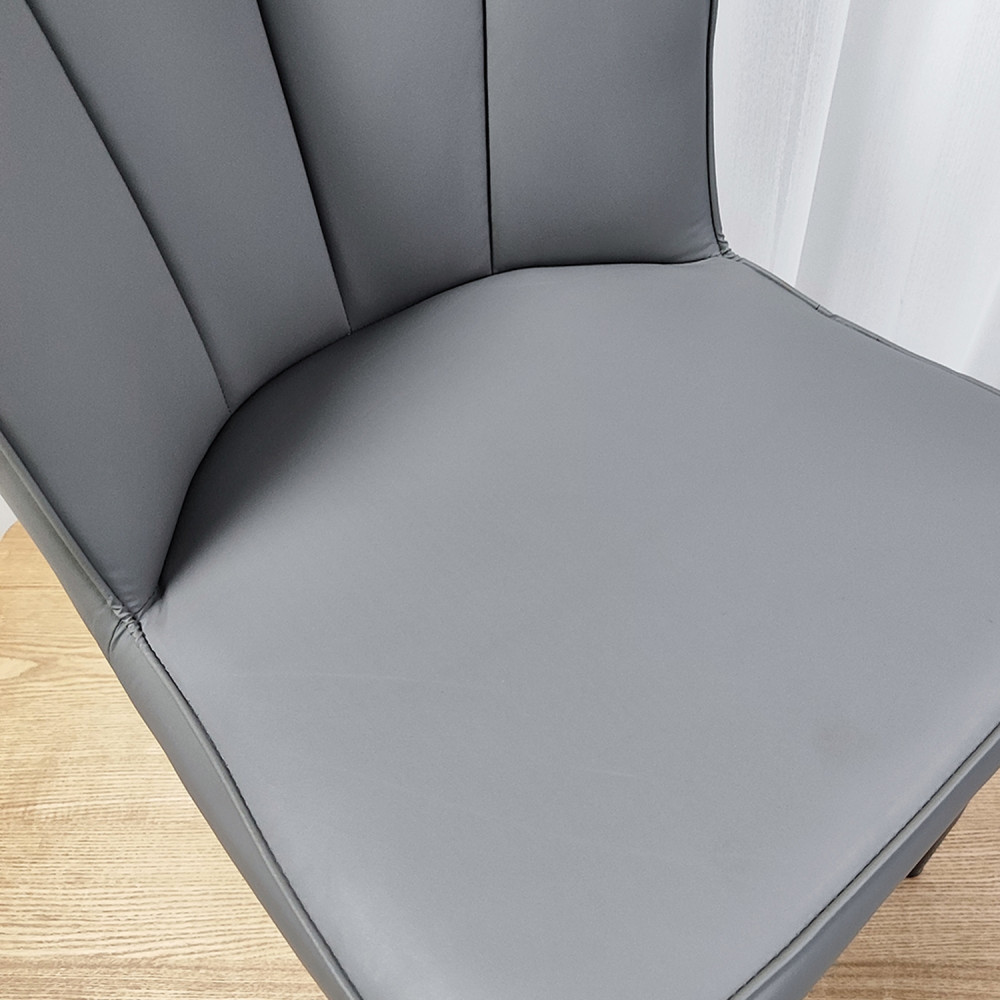 Стул металлический Baizheng 89×43×45 см, искусственная кожа, серый, до 150 кг