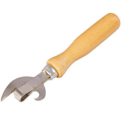 Нож открывалка нержавеющая сталь 15,8 см консервный буковая ручка Mallony