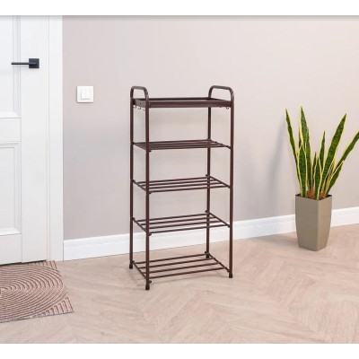 Подставка металлическая для обуви 5-ти ярусная 45,5х30х95 см белый Альфа 15 ЗМИ Подставка металлическая для обуви 5-ти ярусная 45,5х30х95 см белый Альфа 15 ЗМИ