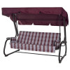 Мини фото Качели садовые Удачная мебель Борнео, бордовый, до 350кг, 2260*1360*1650мм
