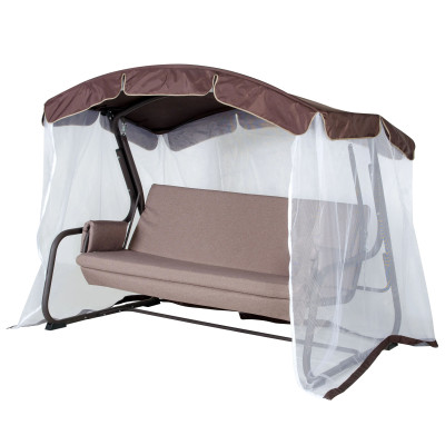 Качели садовые Удачная мебель Тропикана, шоколад, до 300кг, 2100*1270*1650мм