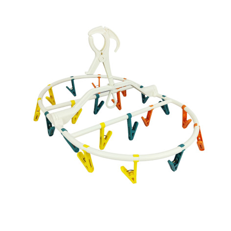 Сушилка пластиковая подвесная для белья 49,5*33,5*21,5 см овал складная 20 прищепок Baizheng