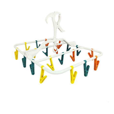 Сушилка пластиковая подвесная для белья 44*33,5*21,5 см квадрат складная 20 прищепок Baizheng