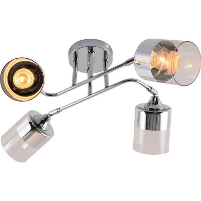 Светильник спот 4 плафона 66*50*27 см E27 60Вт 16м2 плафон стекло хром Baizheng