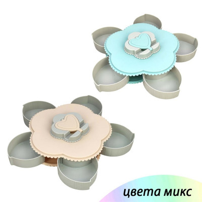 Менажница пластиковая 29х29х9 см 5 секций раздвижная Baizheng Менажница пластиковая 29х29х9 см 5 секций раздвижная Baizheng