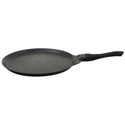 Сковорода алюминиевая для пиццы 35 см съем ручка Гранит Горница