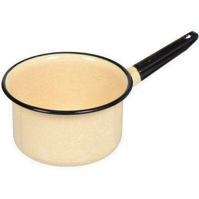 Ковш эмалированный 2 л без крышки палевый Стальэмаль Ковш эмалированный 2 л без крышки палевый Стальэмаль