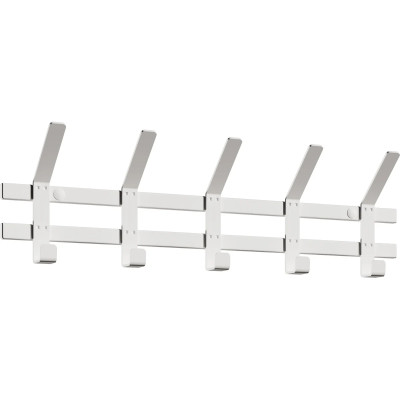 Вешалка металлическая настенная 58х8,5х16,8 см 5 двойных крючков белый Торонто 5 ЗМИ Вешалка металлическая настенная 58х8,5х16,8 см 5 двойных крючков белый Торонто 5 ЗМИ