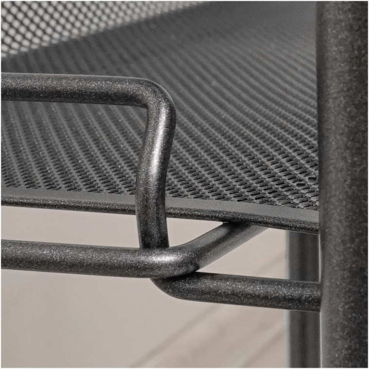 Изображение Этажерка металлическая 3-х ярусная 43х17х75,5 см графит Ладья 13 ЗМИ