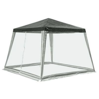 Шатер металлический 300*300*240 см полиэтилен 90 гр/м2 москитная сетка зеленый Baizheng