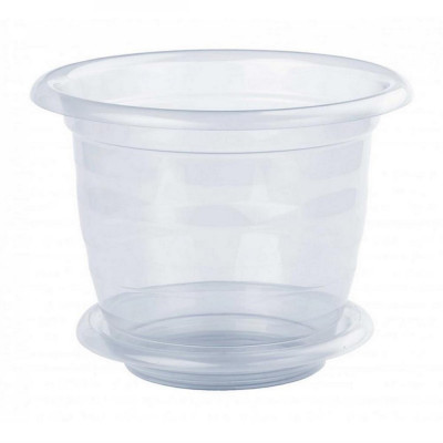 Горшок пластиковый  2 л для орхидеи поддон прозрачный Альтернатива