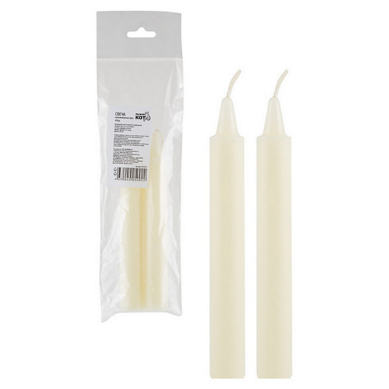 Набор свечей хозяйственных 2 шт 40 гр 15 см Рыжий Кот