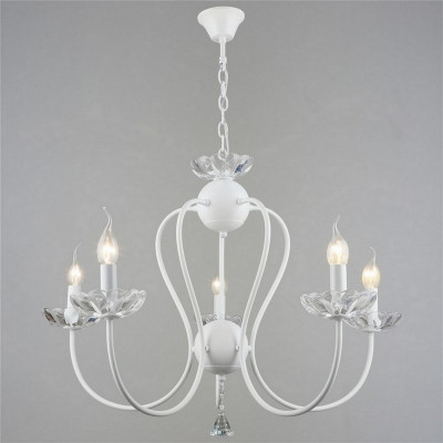 Люстра 5 плафонов 75*52*80 см Е14 60Вт 20 м2 плафон металл белый Baizheng