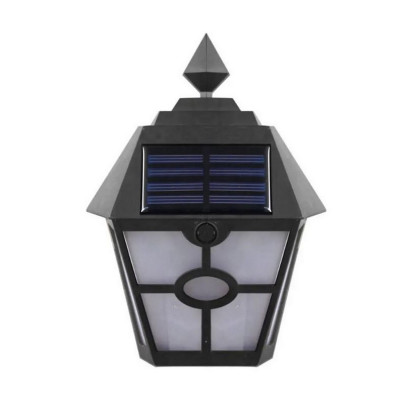 Фонарь садовый 14*19 см солнечная батарея 600 mah черный Пламя Baizheng