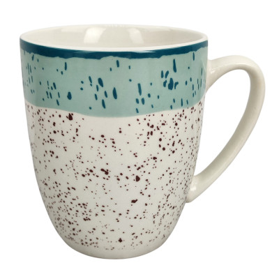 Кружка фарфоровая 360 мл Rustic Blue Коралл