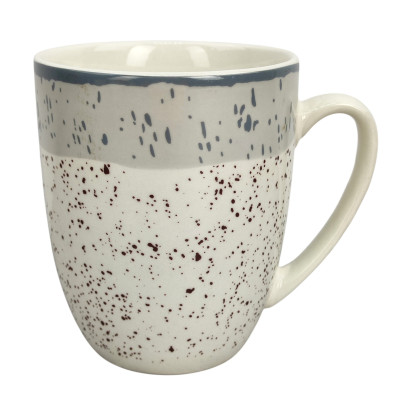 Кружка фарфоровая 360 мл Rustic Grey Коралл