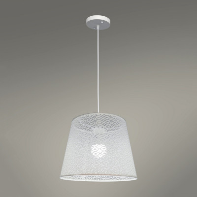 Люстра кухонная 1 плафон 28*21*80 см Е27 60Вт 4м2 плафон ткань белый Baizheng