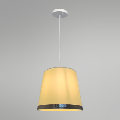 Люстра кухонная 1 плафон 28*21*80 см Е27 60Вт 4м2 плафон ткань белый Baizheng