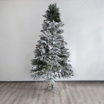 Ель искусственная 240 см побеги литые 60% шишки ягоды белый иней 85-240CM Fex Ель искусственная 240 см побеги литые 60% шишки ягоды белый иней 85-240CM Fex