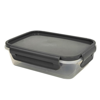 Контейнер пластиковый 0,5 л герметичный прямоугольный дымчатый Violet