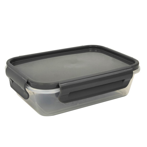 Контейнер пластиковый 0,5 л герметичный прямоугольный дымчатый Violet