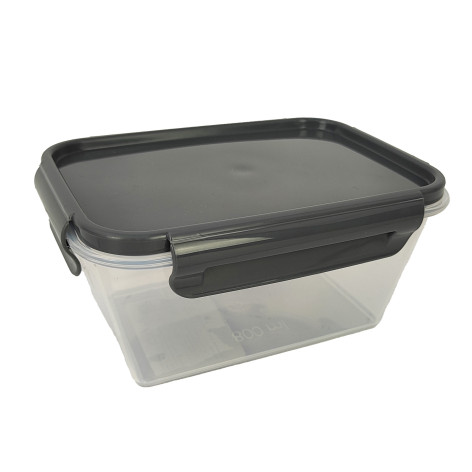 Контейнер пластиковый 0,5 л герметичный прямоугольный дымчатый Violet