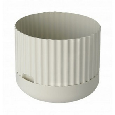 Кашпо пластиковое  4,5 л с прикорневым поливом слоновая кость Эффект Ангарск