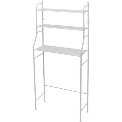 Стеллаж-полка металлический над стир машиной 3-х ярусная 64х25х153 см белый Baizheng