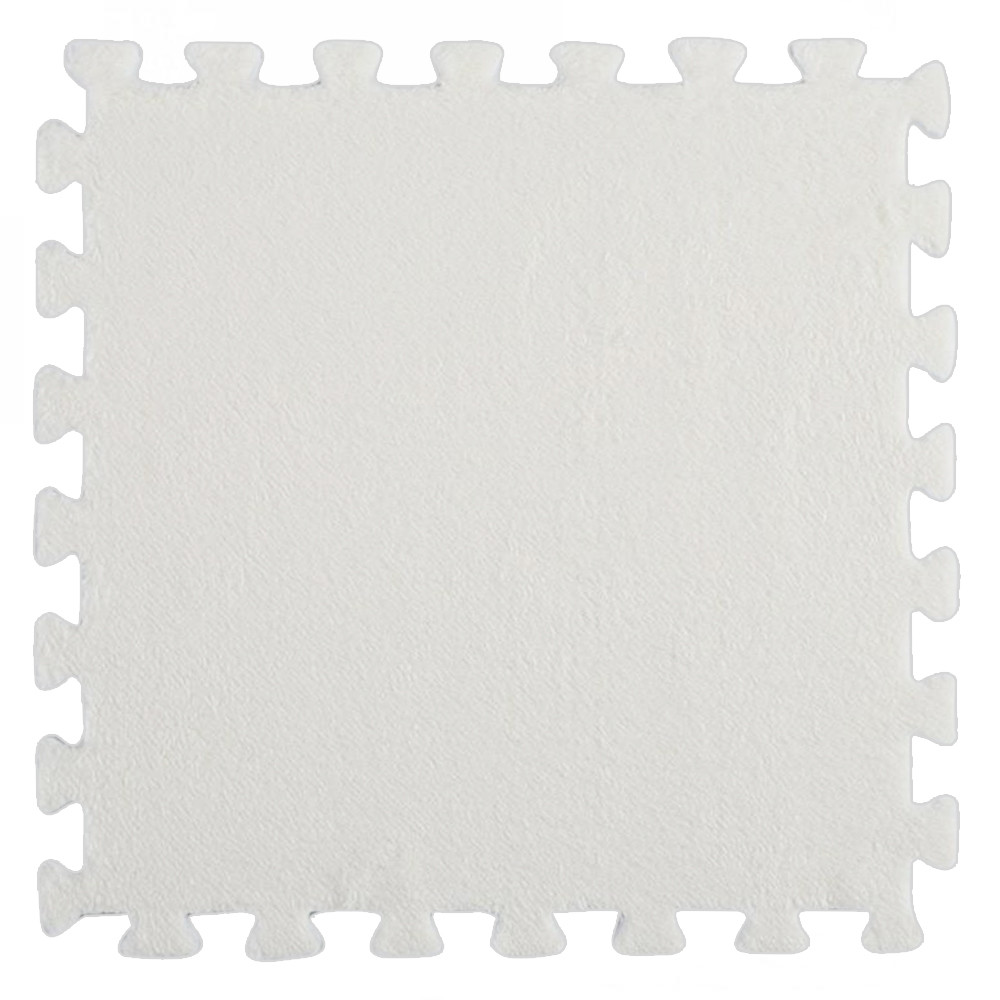 Коврик-пазл 10 шт 30*30*1 см махровый белый BZ-EVA06 Baizheng