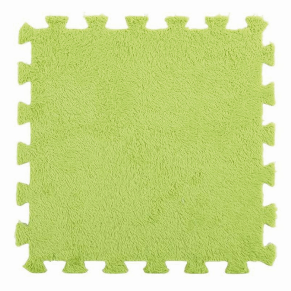 Коврик-пазл 10 шт 30*30*1 см махровый салатовый BZ-EVA07 Baizheng