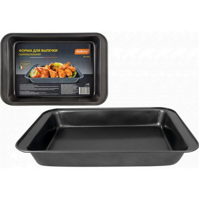 Форма стальная 42,5х29х5 см для запекания прямоугольная антипригар BF-007 Mallony