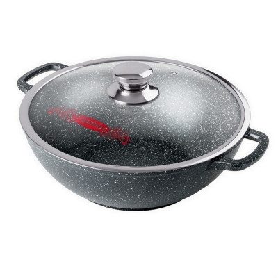 Казан алюминиевый  10 л 32х18,5 см стекл крышка под упак Гранит Горница