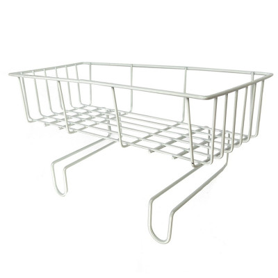 Полка металлическая для ванной 1 ярусная 30.5х10.2х4 см на смеситель белый Baizheng