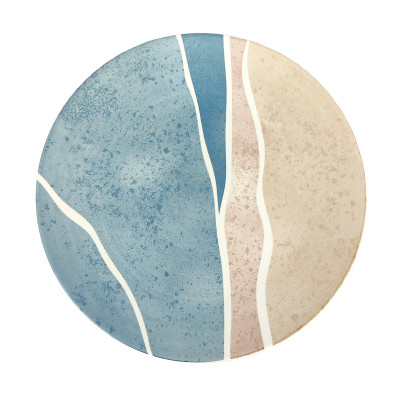 Тарелка фарфоровая обеденная 23 см Средиземноморский бриз Коралл