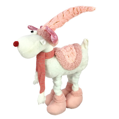 Фигурка новогодняя 80 см четвероногий розовый Олень NP-5084 Baizheng