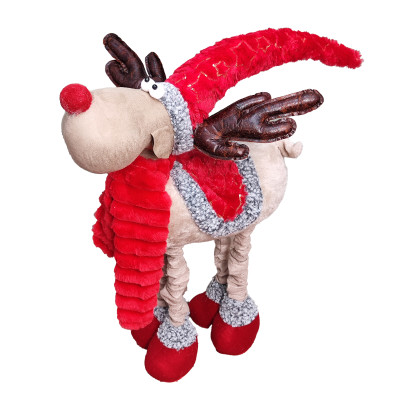Фигурка новогодняя 80 см четвероногий красный Олень NP-5083 Baizheng