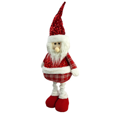 Фигурка новогодняя 90 см телескопические ножки красный Дед Мороз NP-5078 Baizheng