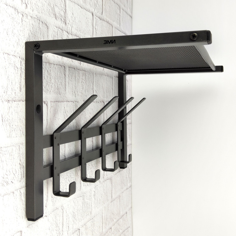 Фото Вешалка металлическая настенная  34х8,5х16,8 см 3 двойных крючков белый Торонто 3 ЗМИ