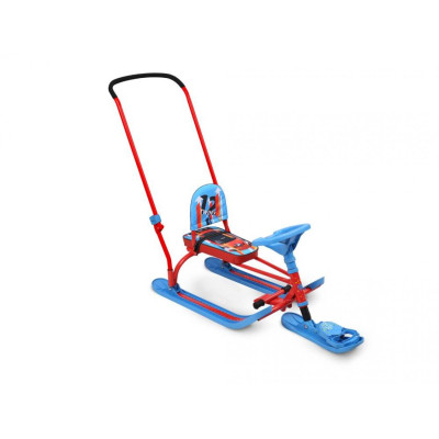 Снегокат металлический h-260 мм до 60 кг складная спинка толкатель kids sporcar Twiny2+ Nika