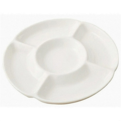 Менажница фарфоровая  20,5 см 5 секций белый Horeca Мфк